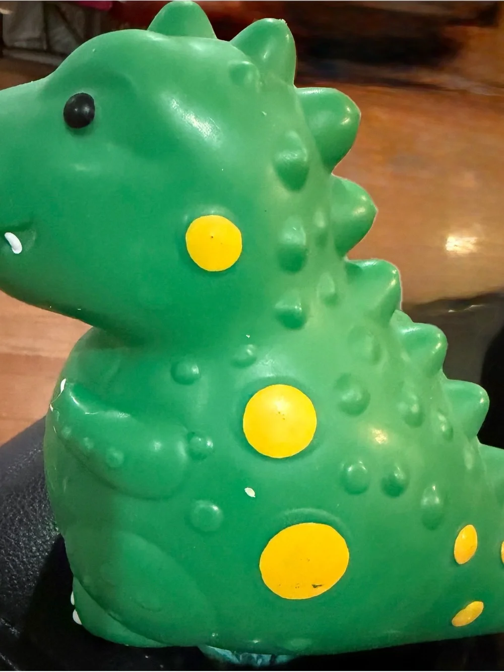 Green Dino Reptile Chew Toy with Yellow Spots - Pets Reptile